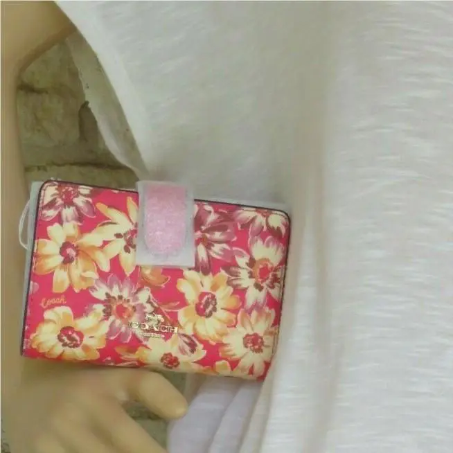 Coach  bag  - Hardware: Gold, Exterior: Bright Pink Floral multi