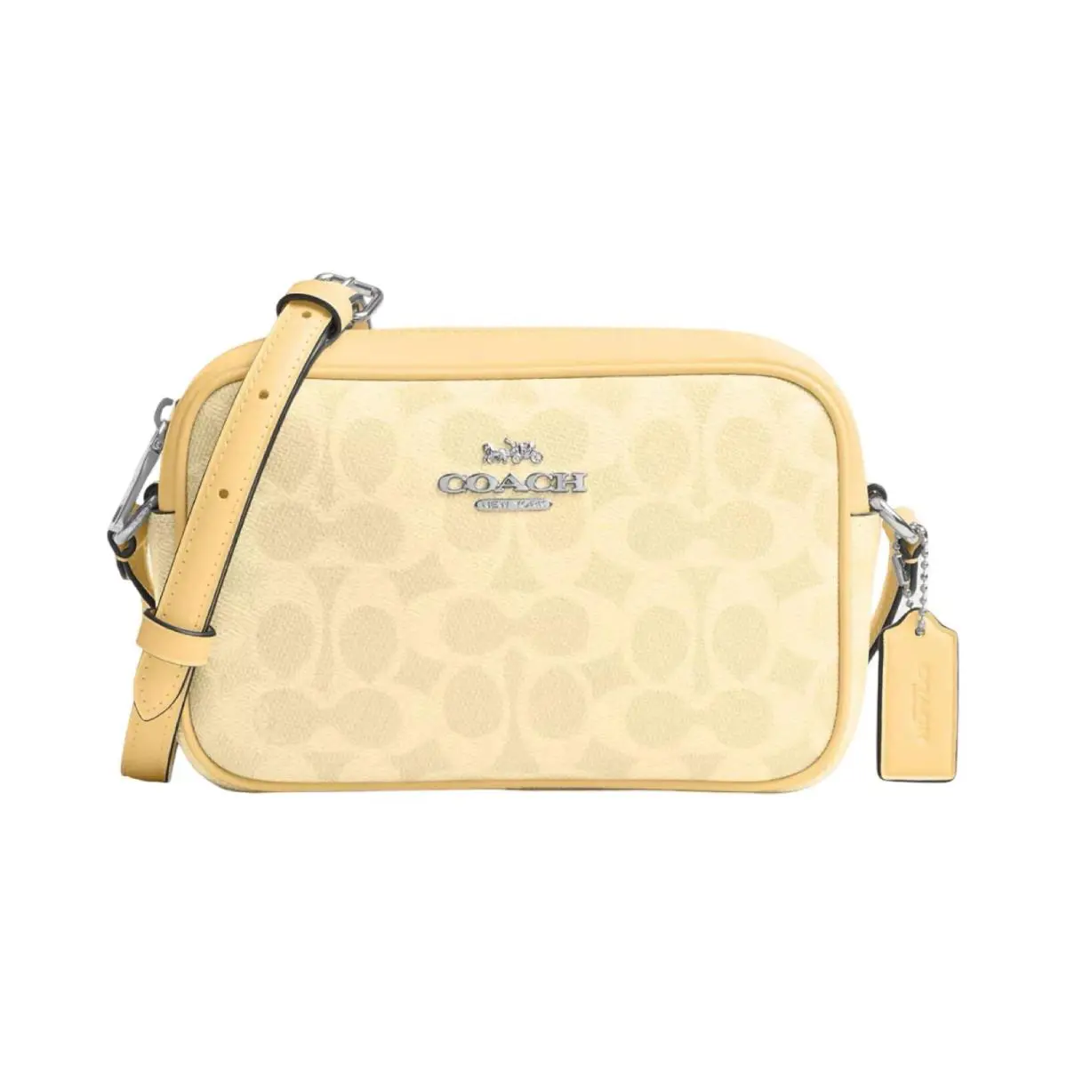 Women`s Mini Jamie Camera Crossbody Bag Signature Canvas - Hay - CY752 by Coach