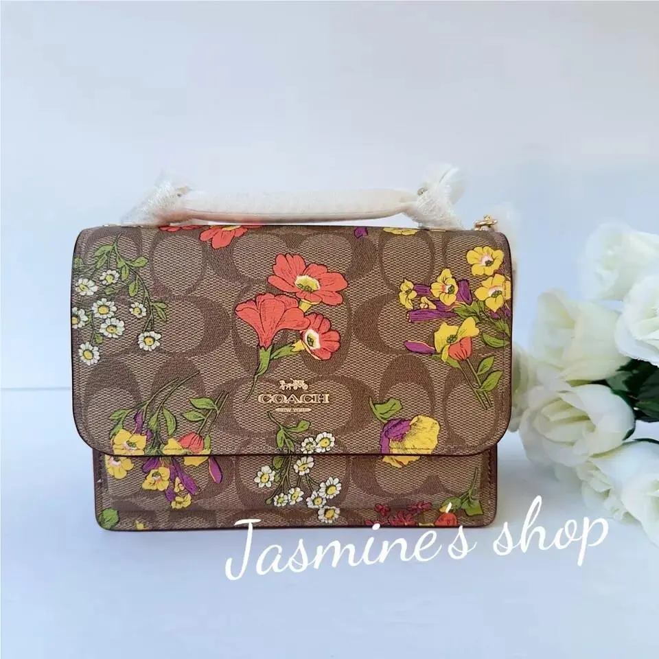 Coach Mini Klare Crossbody In Signature Canvas with Floral /creature Print
