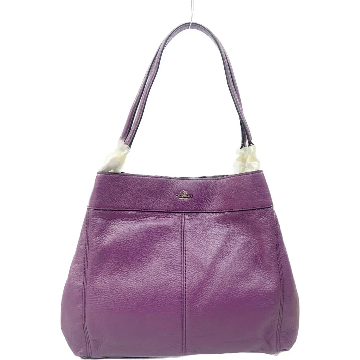 Pebble Leather Lexy Shoulder Bag Strawberry Berry by Coach
