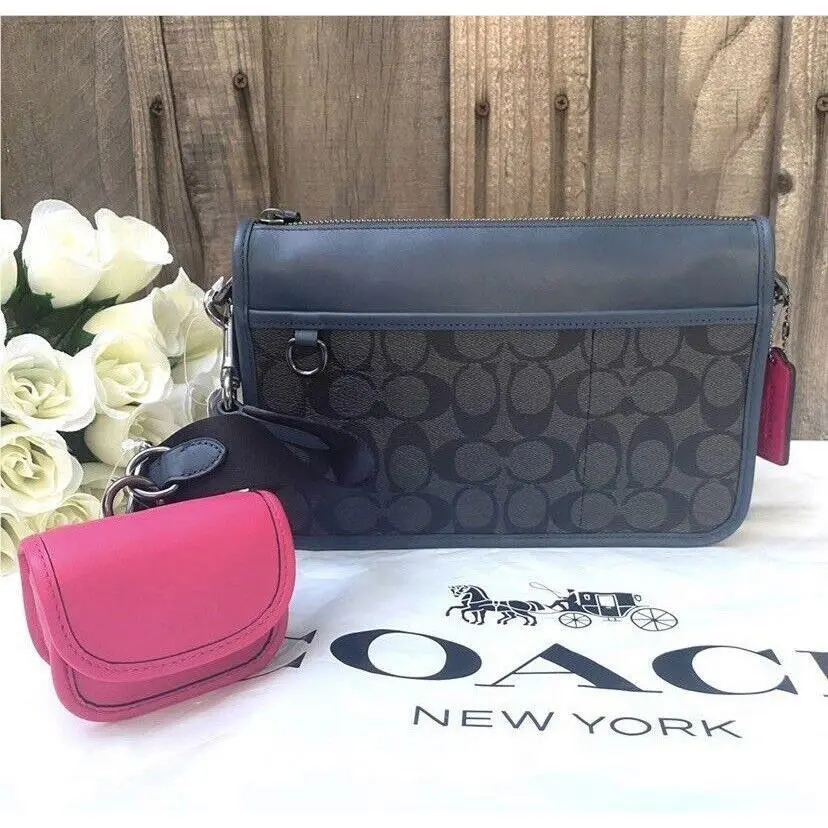 Holden Crossbody with Disney/rainbow/camo/checkerboard Print C8141/charcoal/danim mutil by Coach