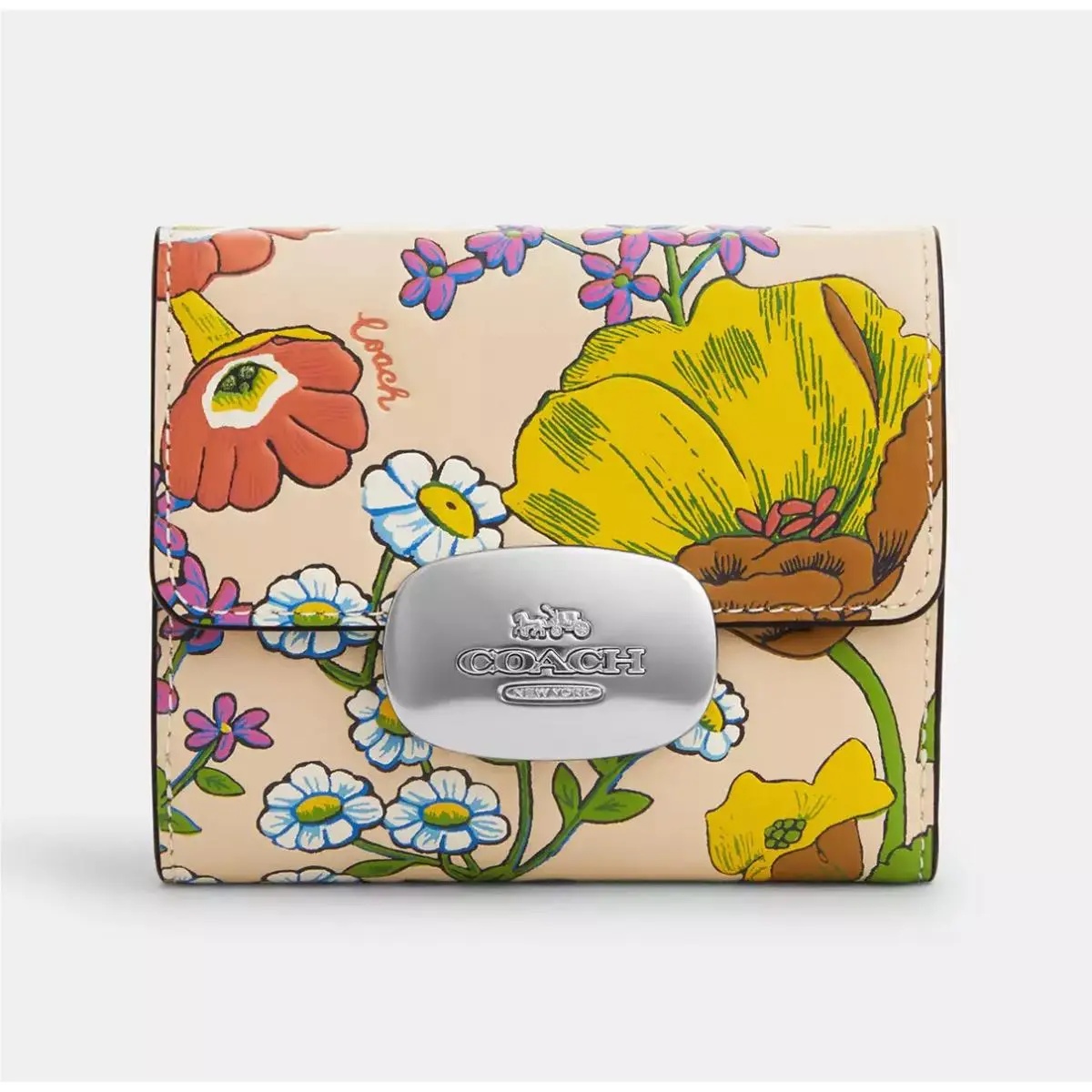 Coach Eliza Small Wallet with Floral Print CR397