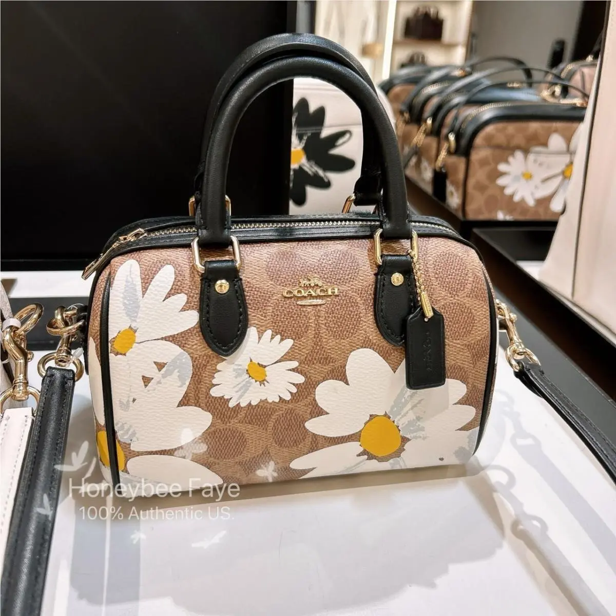 Coach Mini Rowan Crossbody Bag with Floral Print CZ596/CZ597/CCF31/CAL69