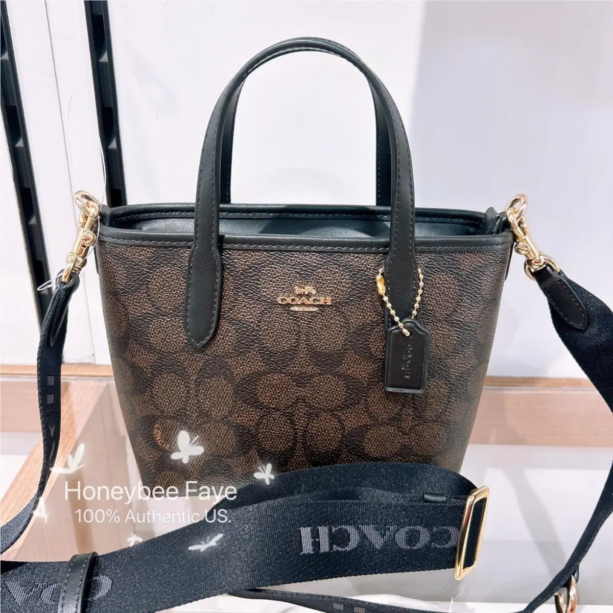 Coach City Mini Tote Bag In Signature Canvas CW032