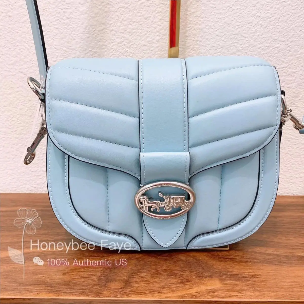 Morgan Saddle Bag In Colorblock/ Rivets/jumbo NO Rush Shipping C2803 Waterfall by Coach