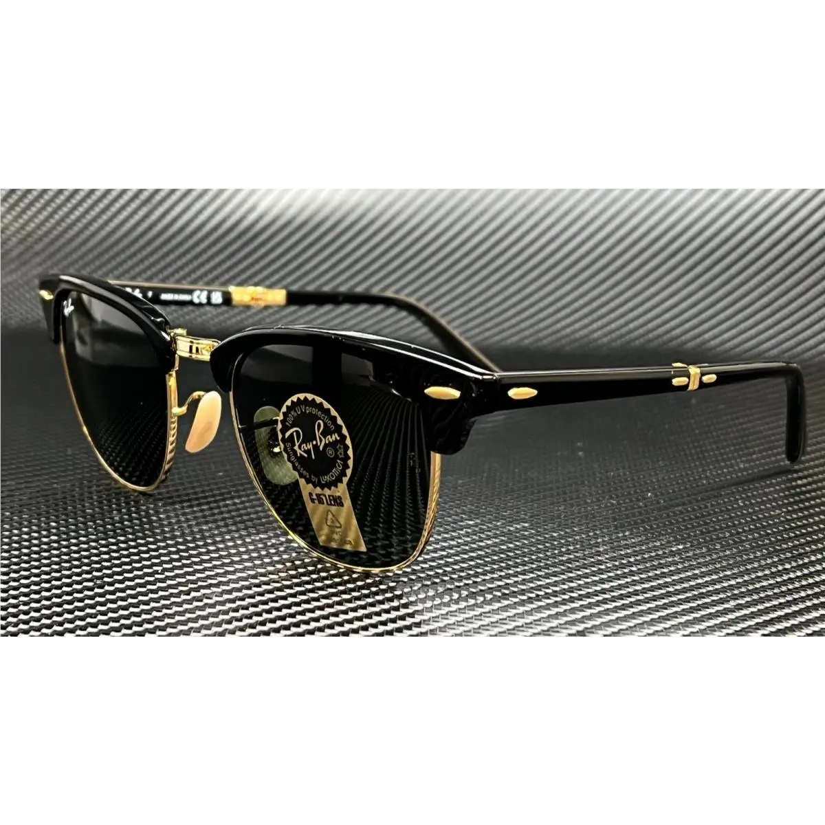Ray Ban RB2176 901 Black Green G-15 Folding Men`s 51 mm Sunglasses by Ray-Ban