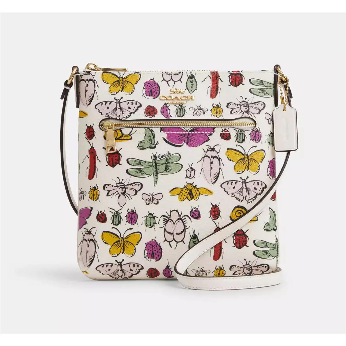 Coach Mini Rowan File Bag with Creature/floral Print