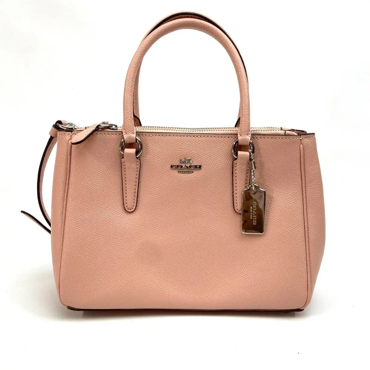 Crossgrain Leather Signature Christie Carryall SV/ Petal by Coach