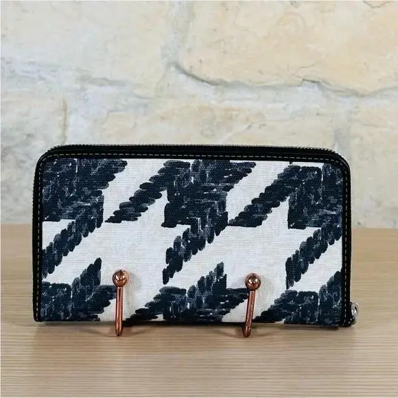 Houndstooth Print Reversible Tote Handbag/wallet/ Wristlet Options Wallet by Coach