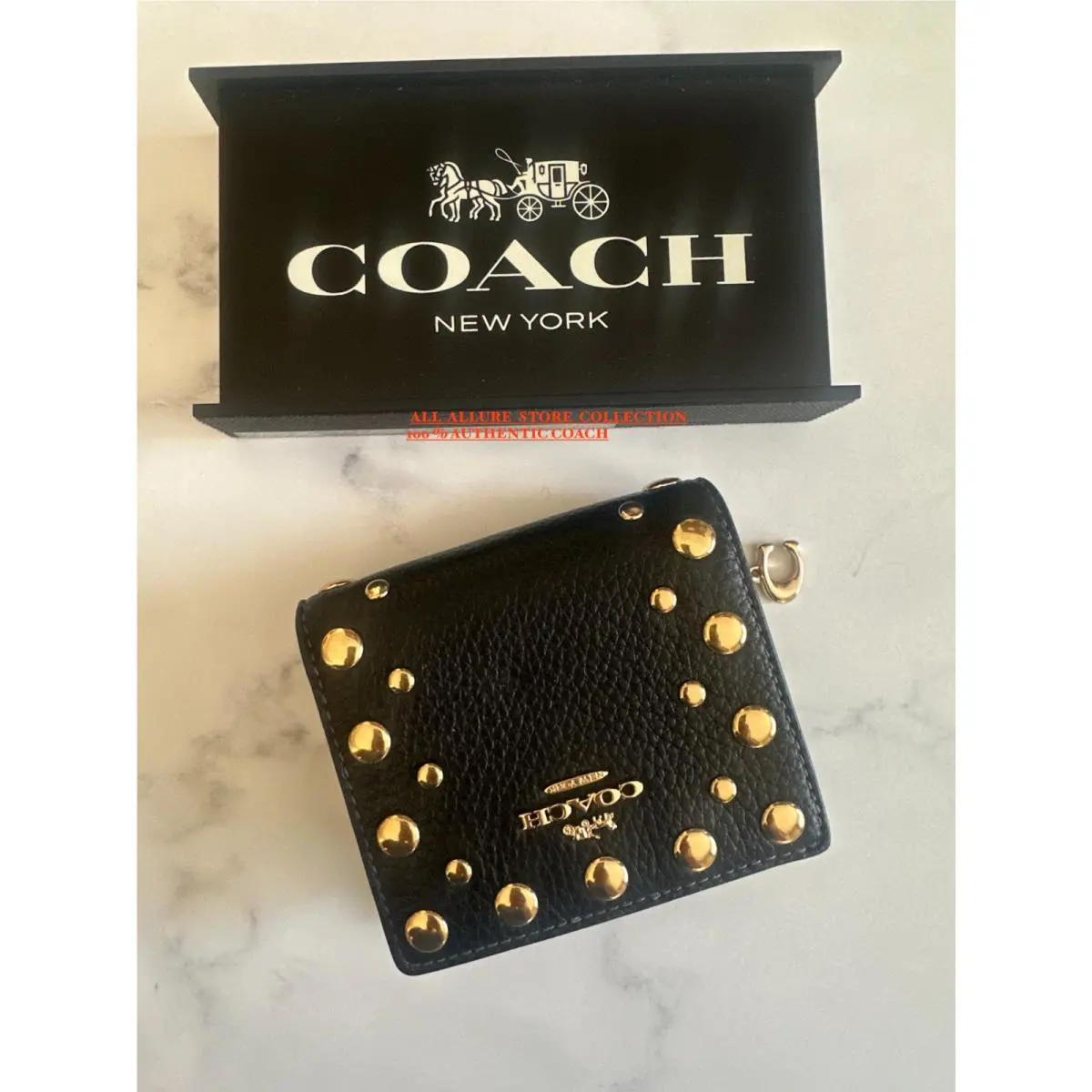BN  Snap Wallet Credit Card ID Pick One CAP09 BLACK RVTS by Coach