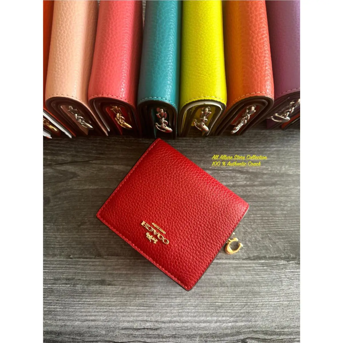 BN  Snap Wallet Credit Card ID Pick One C2862 1941 RED GOLD by Coach