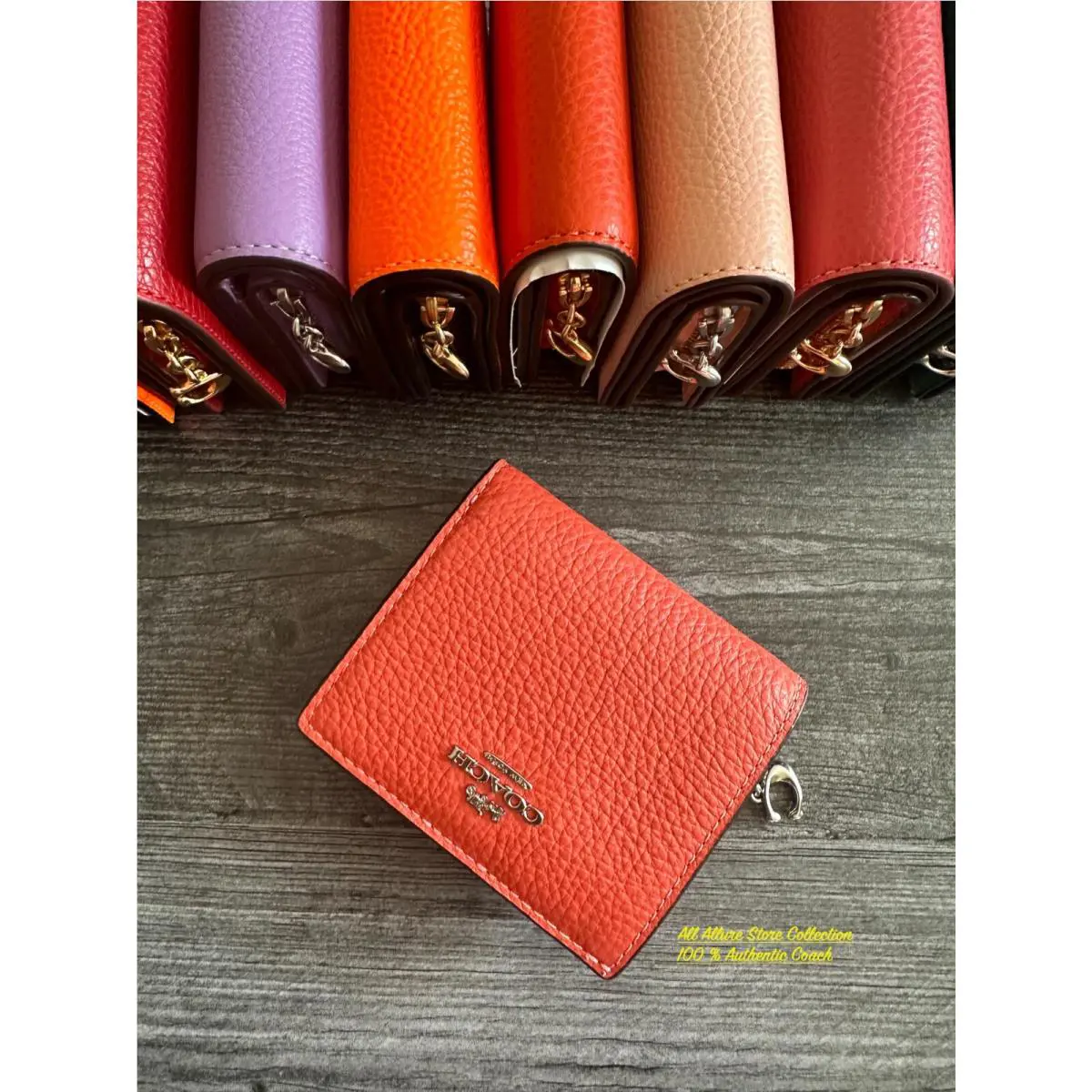 BN  Snap Wallet Credit Card ID Pick One C2862 TANGERINE SILVER by Coach