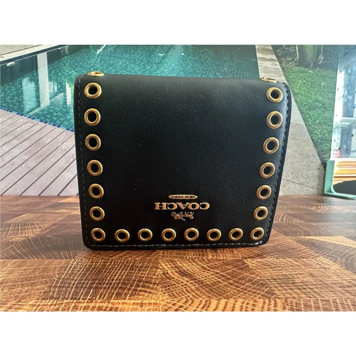BN  Snap Wallet Credit Card ID Pick One CAF48 BLACK GOLD by Coach