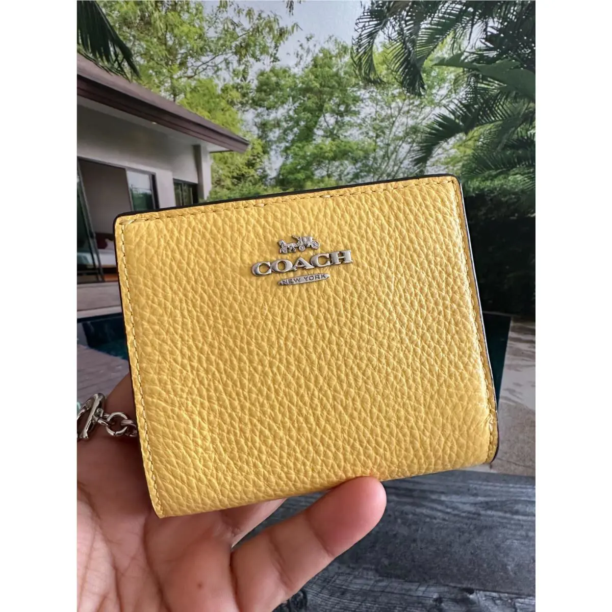 BN  Snap Wallet Credit Card ID Pick One pebbled leather/Silver/Daisy C2862 by Coach