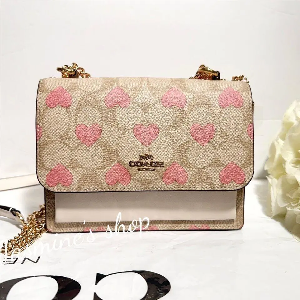 Coach Mini Klare Crossbody In Signature Canvas with Heart/floral Print