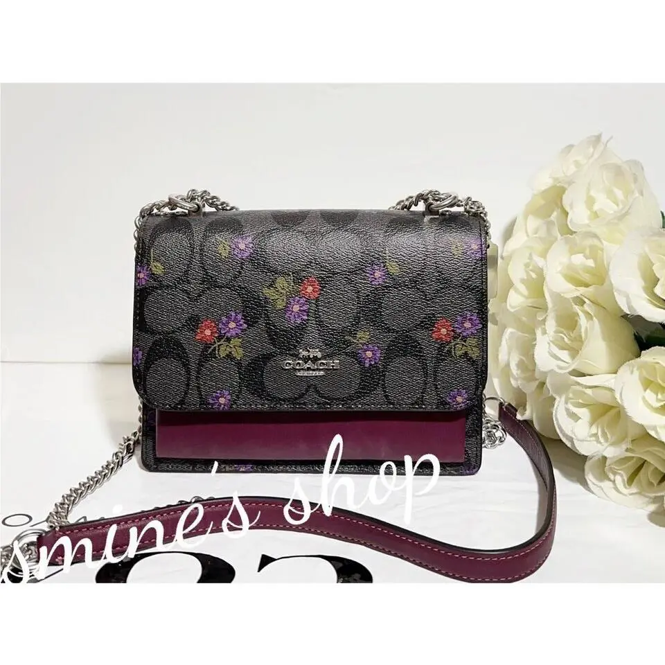 Coach  bag  - Coach Klare - Klare - CL460/ rose print - Handle/Strap: Gold, Hardware: Gold, Exterior: Multicolor