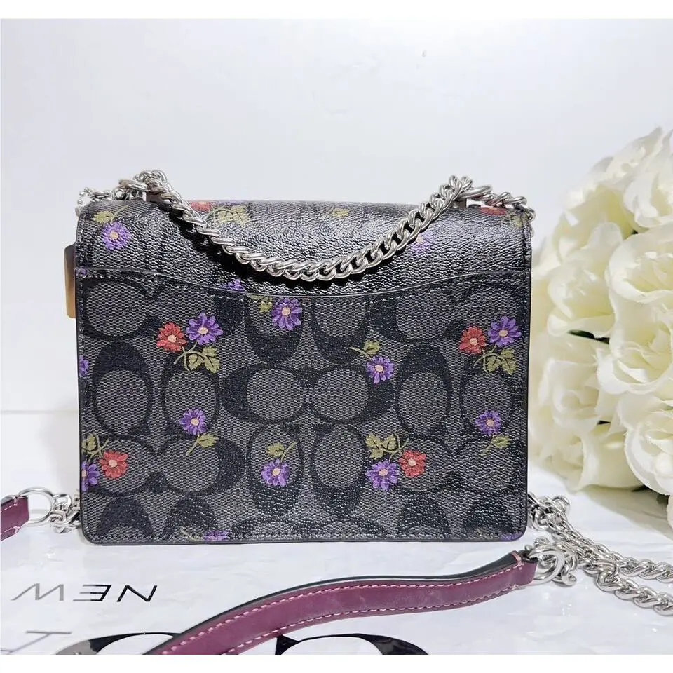 Coach  bag  - Coach Klare - Klare - CL460/ rose print - Handle/Strap: Gold, Hardware: Gold, Exterior: Multicolor