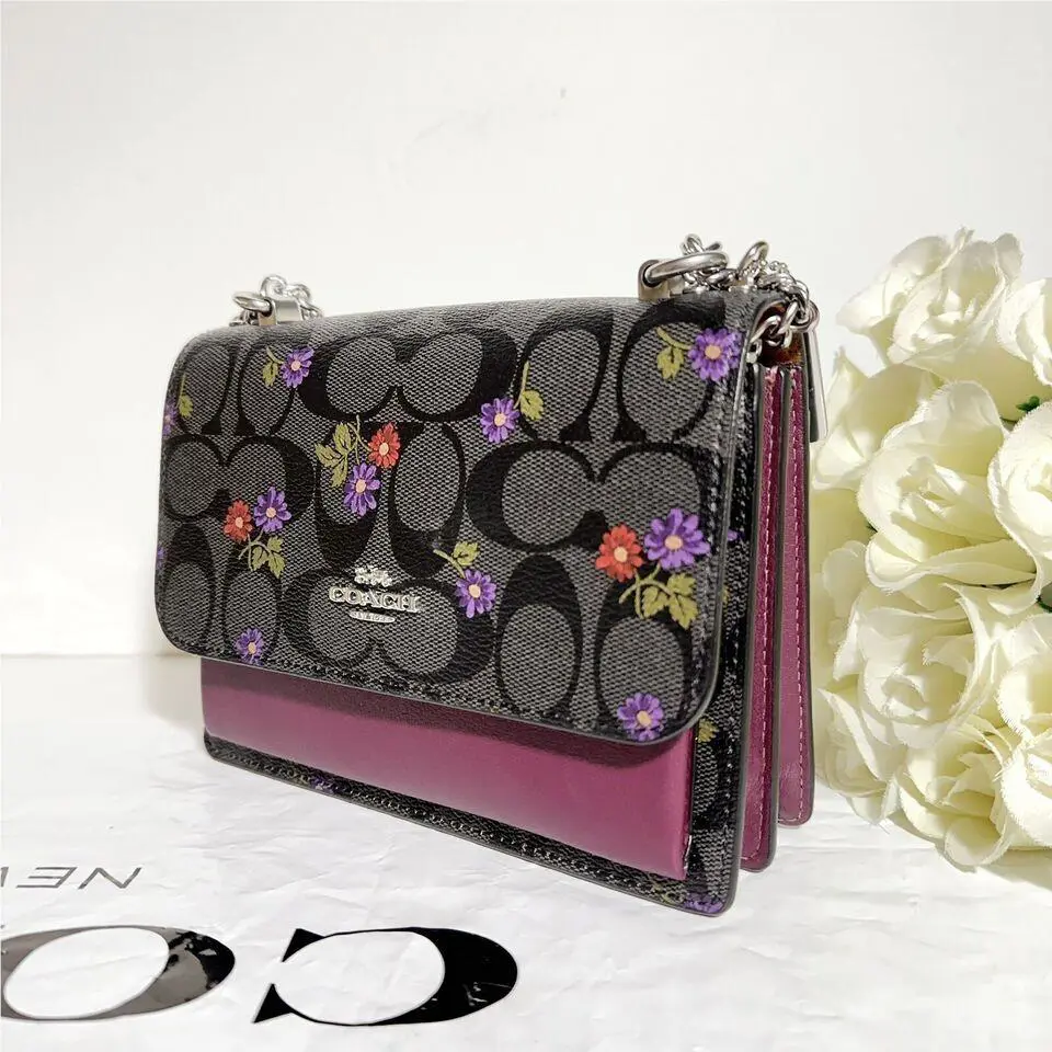 Coach  bag  - Coach Klare - Klare - CL460/ rose print - Handle/Strap: Gold, Hardware: Gold, Exterior: Multicolor