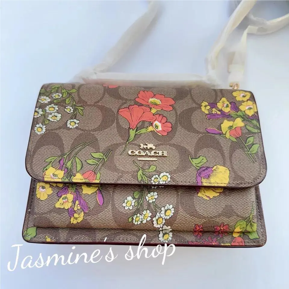 Coach  bag  - Coach Klare - Klare - CL460/ rose print - Handle/Strap: Gold, Hardware: Gold, Exterior: Multicolor