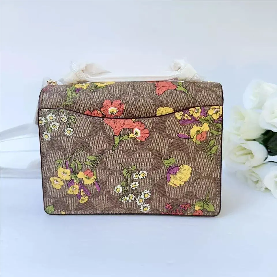 Coach  bag  - Coach Klare - Klare - CL460/ rose print - Handle/Strap: Gold, Hardware: Gold, Exterior: Multicolor