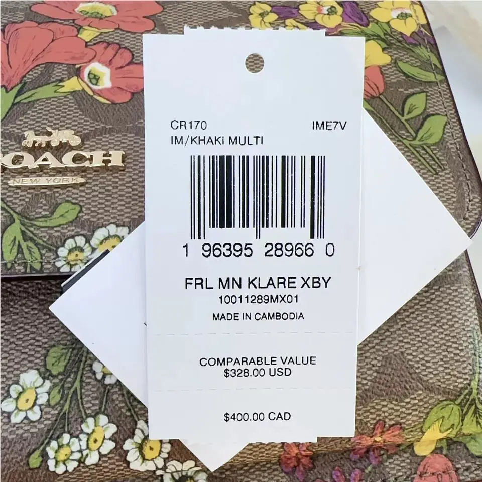 Coach  bag  - Coach Klare - Klare - CL460/ rose print - Handle/Strap: Gold, Hardware: Gold, Exterior: Multicolor