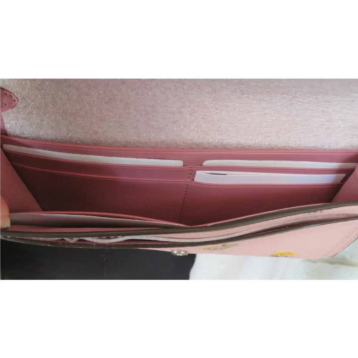 Coach  bag  - Tilly Top Dandelion Chain Crossbody Tri-fold - Pink, Manufacturer: Silver Blossom Multi, Lining: Pink