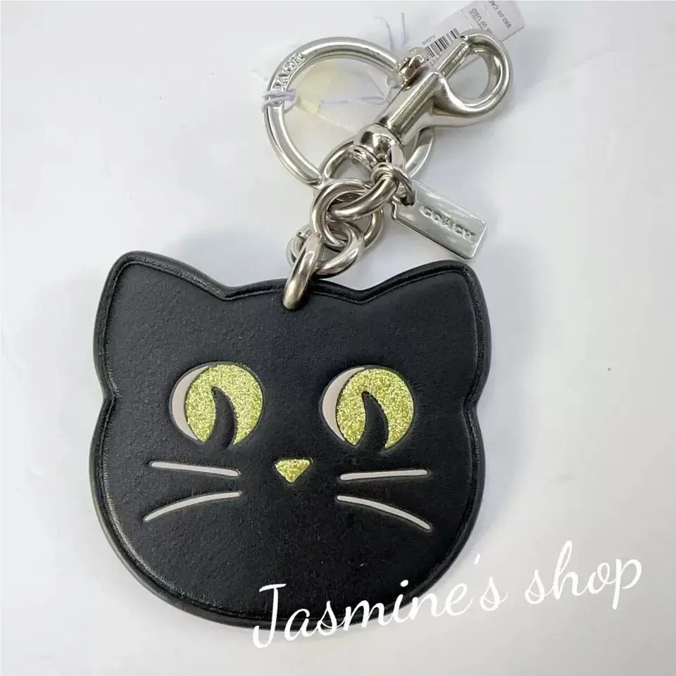 Halloween Cat Bag Charm Keychain Leather CX145/Skull Bag Charm CX148 by Coach