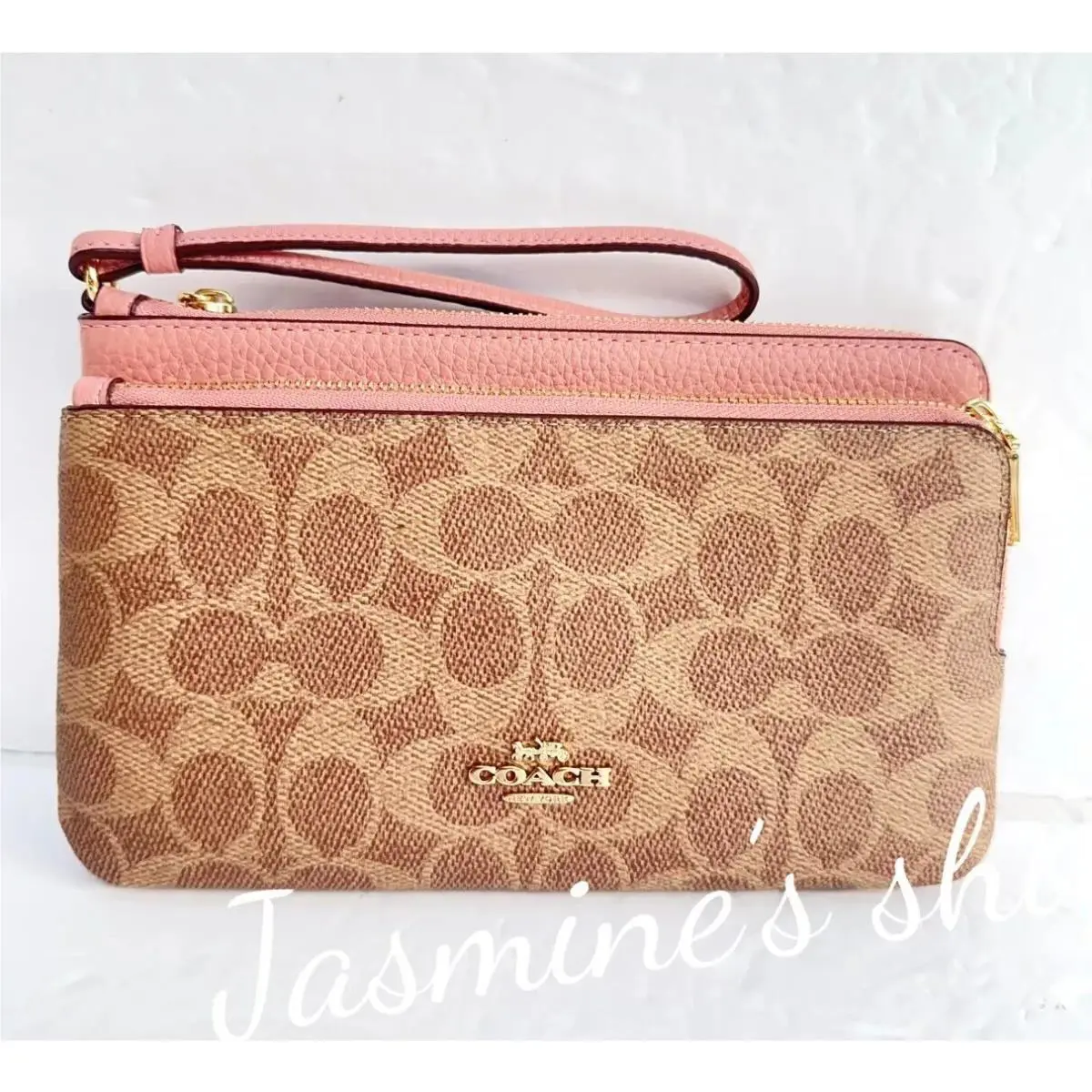 Coach Double Zip Wallet with Floral /heart Print CR926 /CX161/CW969