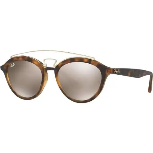 Ray Ban RB4257 Gatsby II Round Gold Mirror Sunglasses