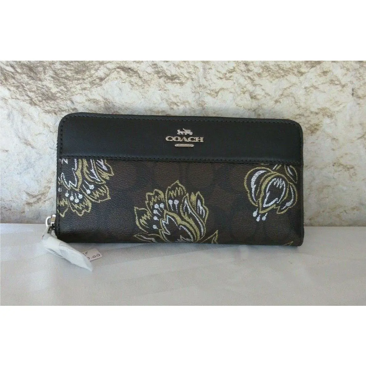 Coach Signature Metallic Floral Jordyn Backpack Bag or Wallet Choices