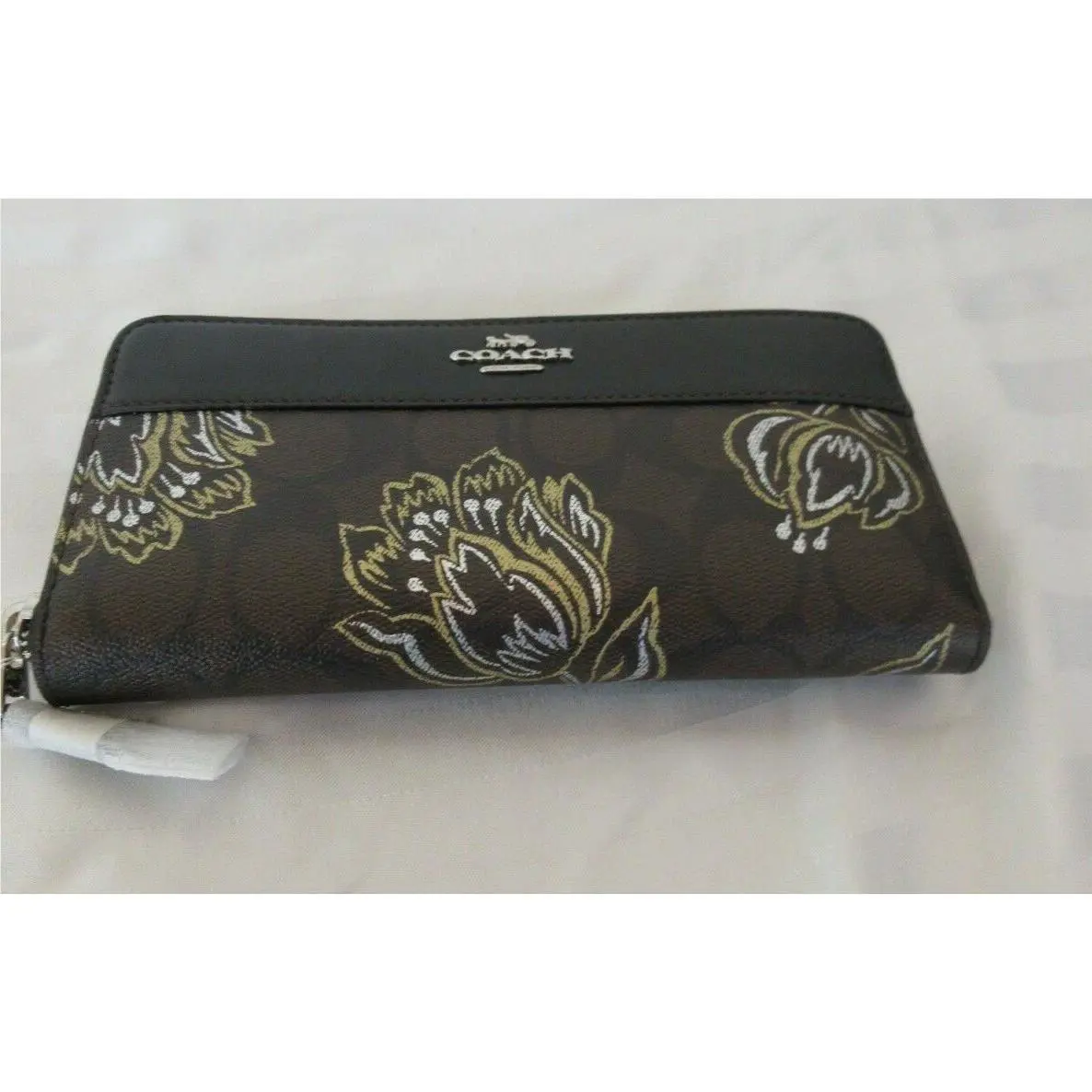 Coach  bag  - Coach Tulip Jordyn - Tulip Jordyn - Handle/Strap: Black, Hardware: Silver, Exterior: Brown Chestnut Signature Brown/Black