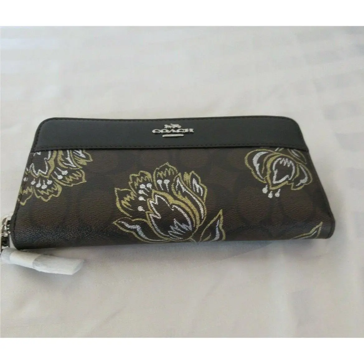 Coach  bag  - Coach Tulip Jordyn - Tulip Jordyn - Handle/Strap: Black, Hardware: Silver, Exterior: Brown Chestnut Signature Brown/Black