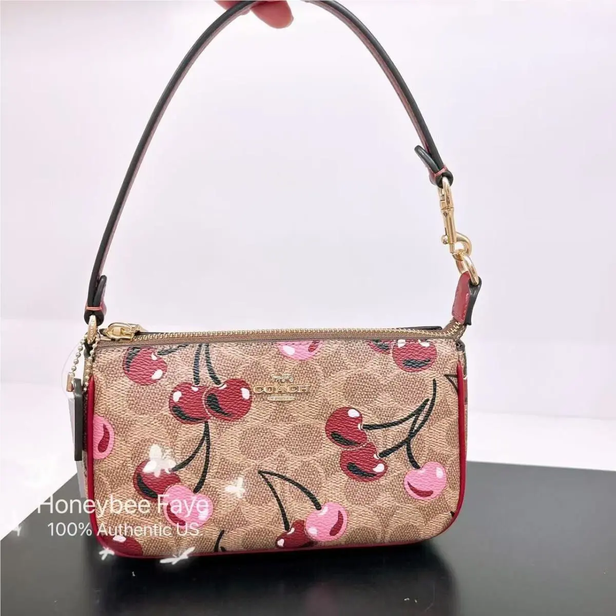Coach Nolita 19 In Signature Canvas with Cherry CZ011/CZ012