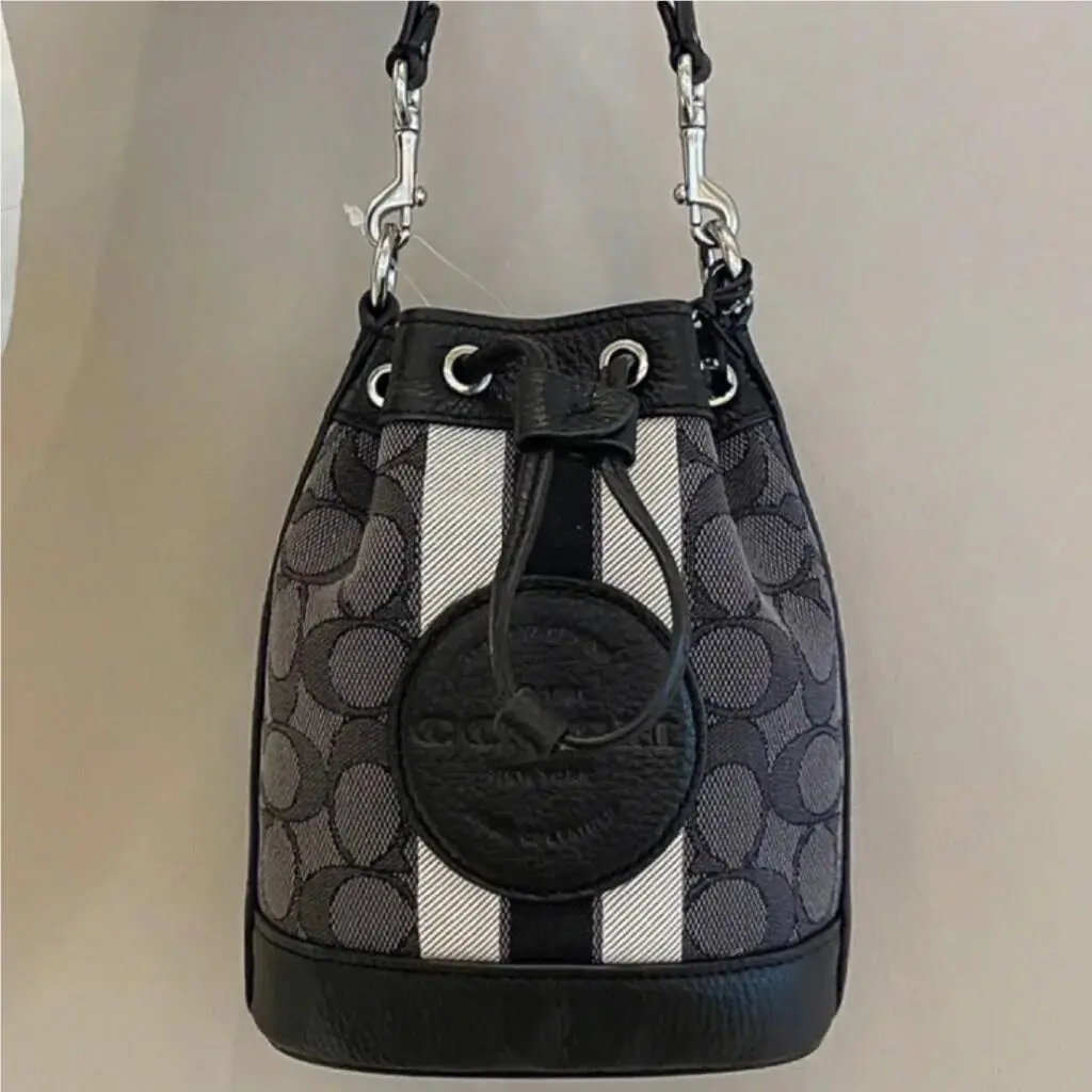 Coach Dempsey Drawstring Bucket 15 with Coach Patch