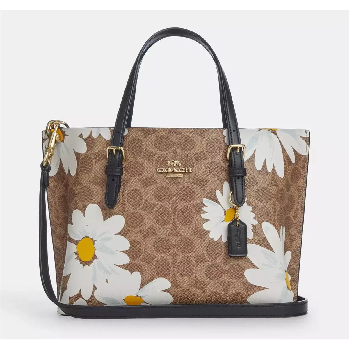 Coach Mollie Tote Bag 25 In Signature Canvas with Floral Print CZ592