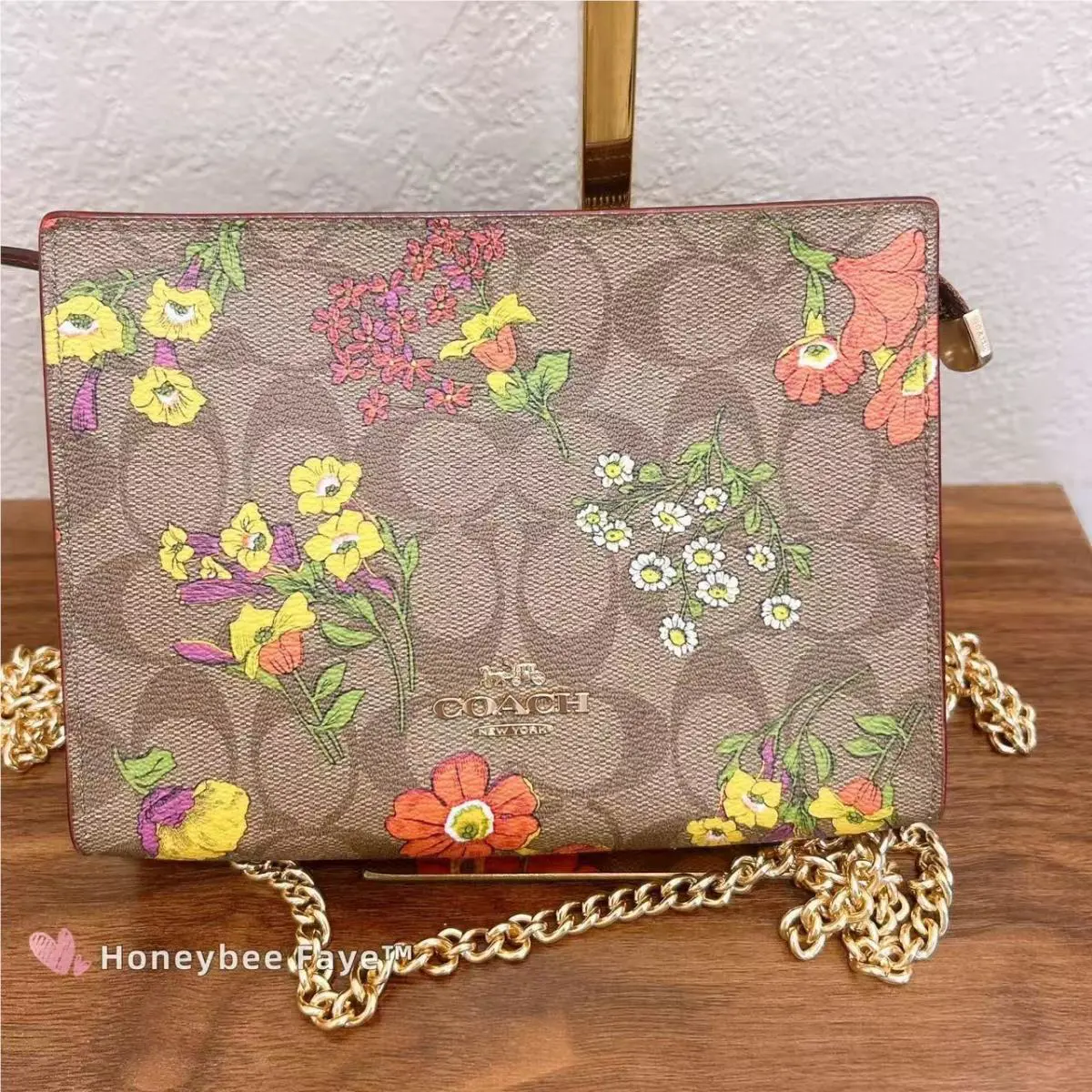 Coach  bag  - Exterior: pvc/Gold/Khaki Multi
