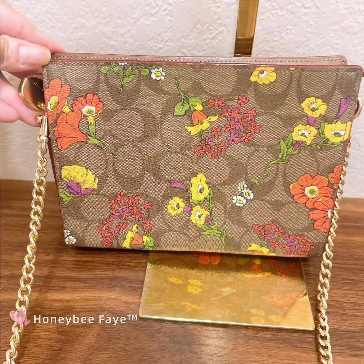 Coach  bag  - Exterior: pvc/Gold/Khaki Multi