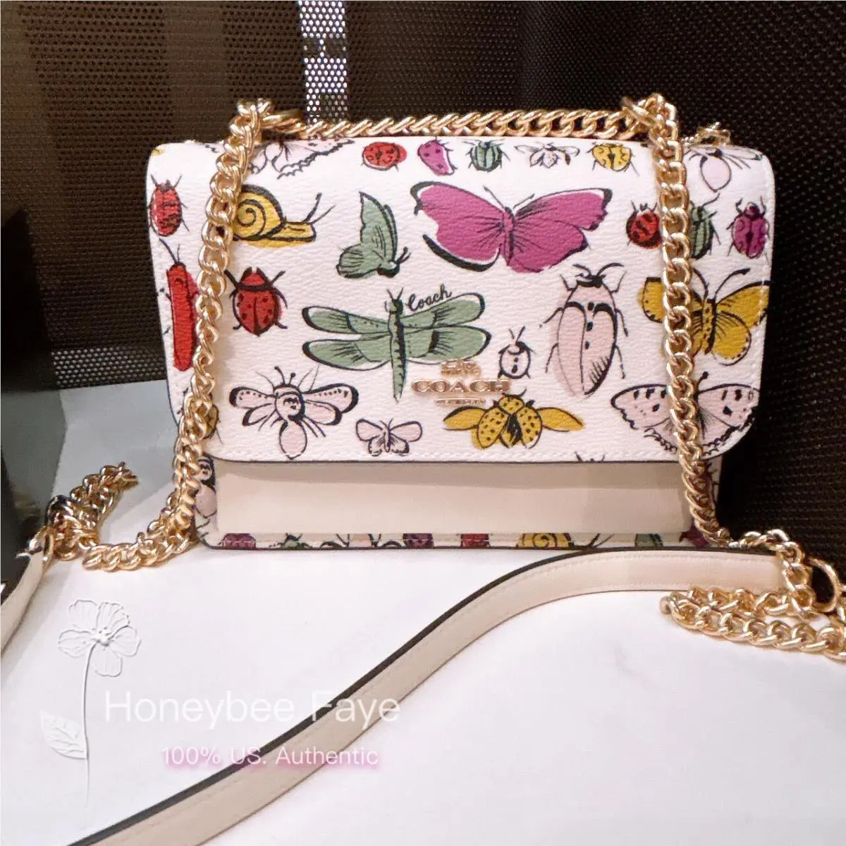 Coach Mini Klare Crossbody with Strawberry/creature/cherry/bow Print