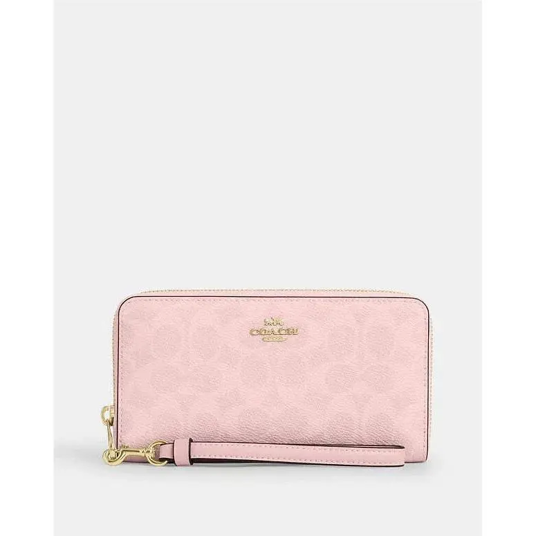 Wallet In Signature Canvas with Cherry / Heart /floral Print CW778/powder pink by Coach