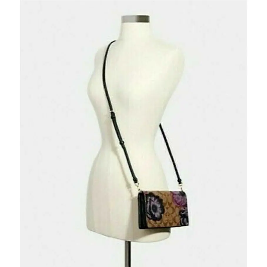 Kaffe Choices: Signature Crossbody Options Chain Mini or Fold-over Small Crossbody Kaffe Khaki Purple wallet/clutch by Coach
