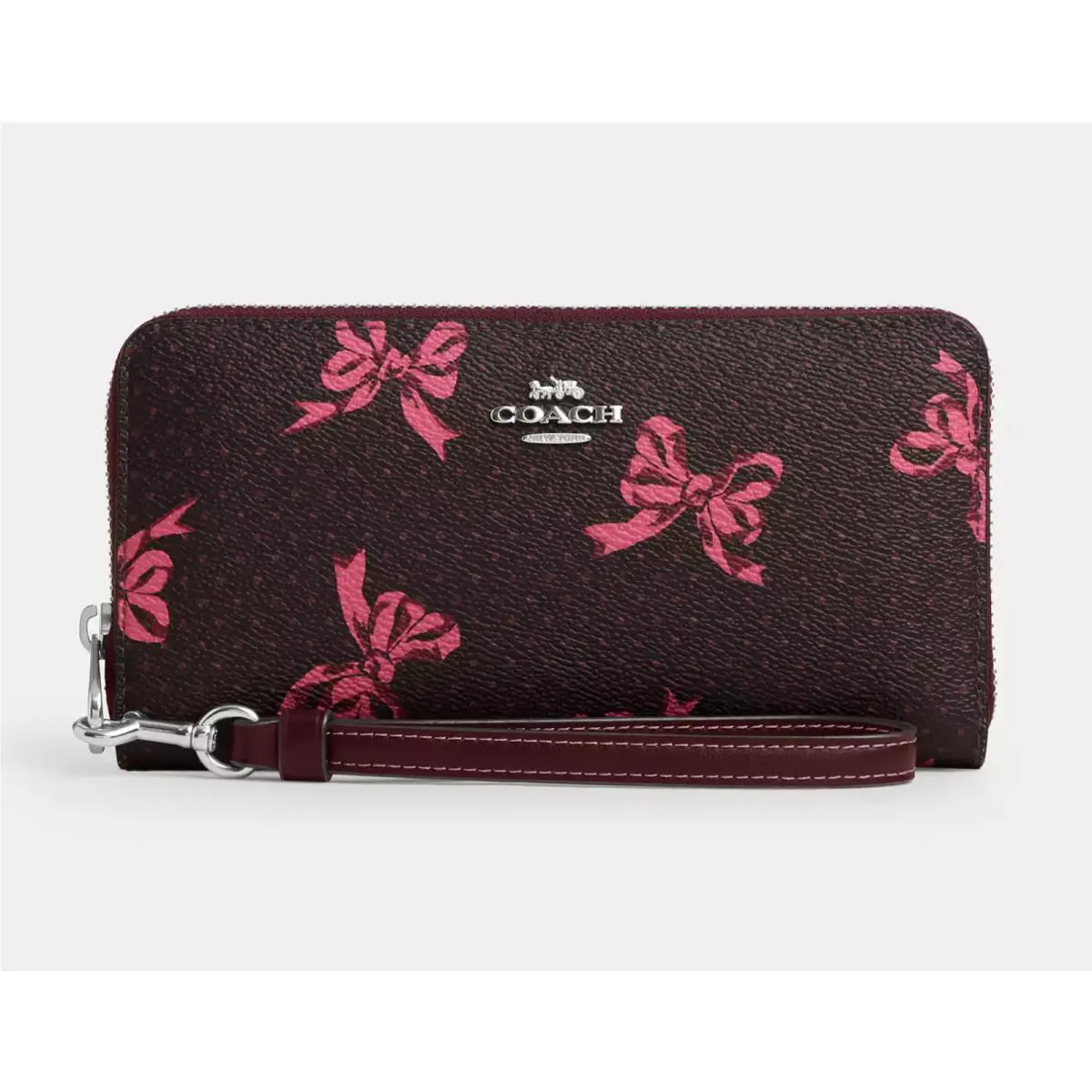 Coach Long Zip Around Wallet with Bow Print CZ327/CZ326