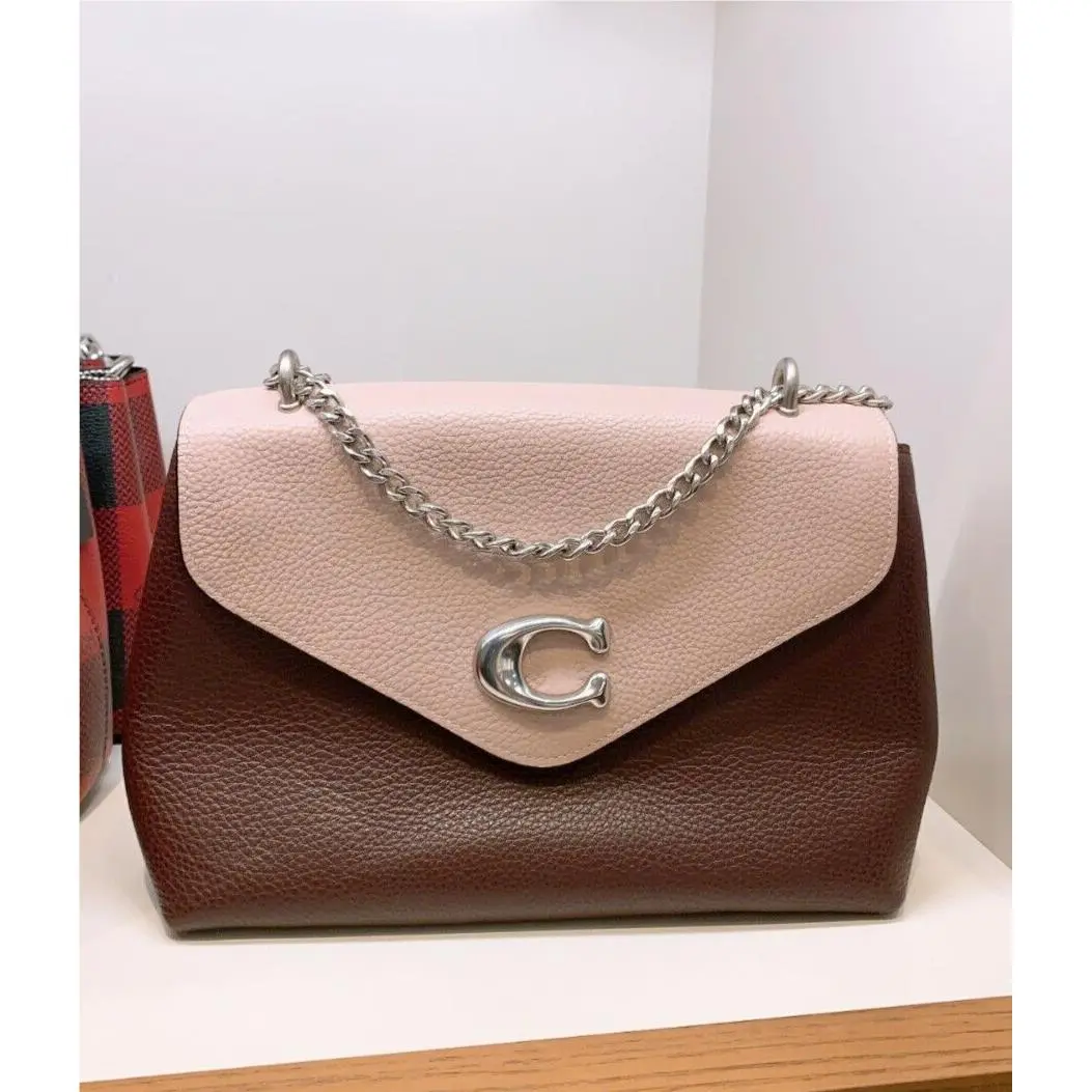 Tammie Shoulder Bag In Colorblock/signature Canvas C7952 Silver/Cranberry Multi by Coach