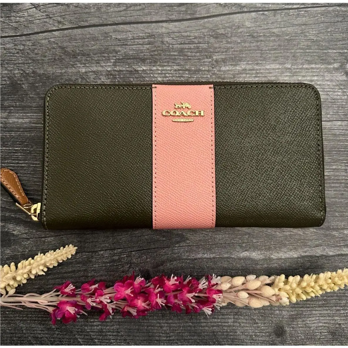 Coach Accordion Zip Wallet Canteen Multi Color Block 91574