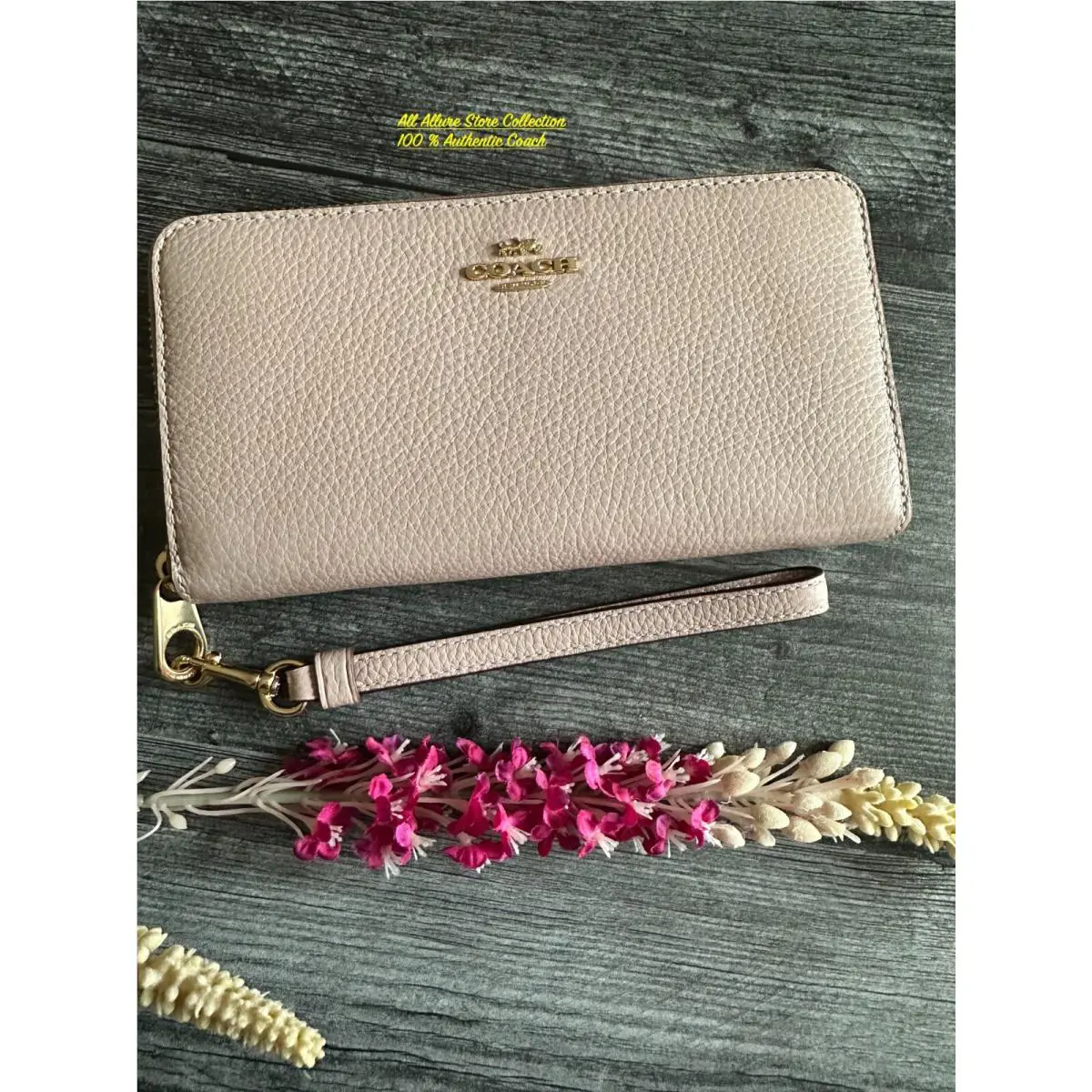 BN  Long Zip Accordion Wallet cy238 cz326 c4451 C4451 WASHED MAUVE by Coach