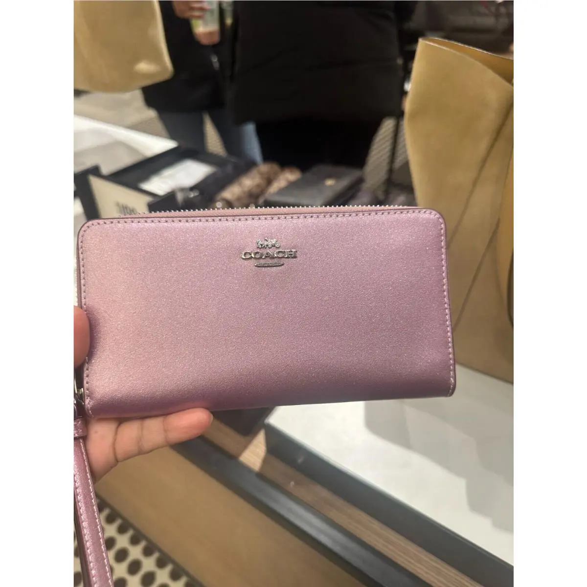 BN  Long Zip Accordion Wallet cy238 cz326 c4451 CY238 METALLIC PINK by Coach