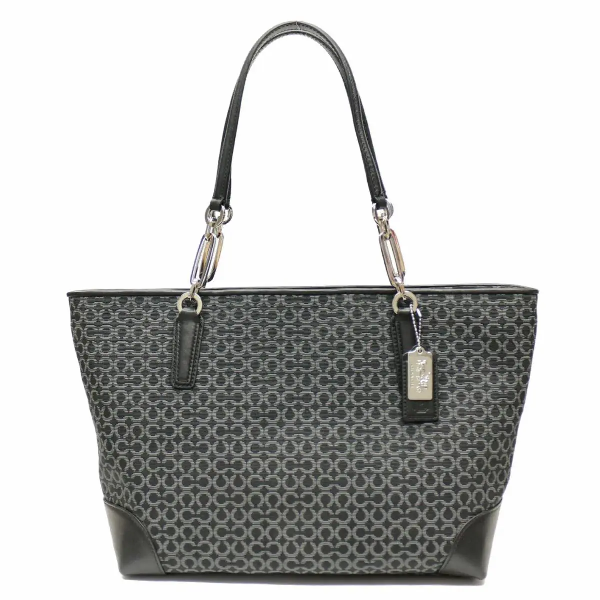 Crossgrain Leather City Zip Tote F58846 F294887 F57522 F38161 F37785 Op art needlepoint Black by Coach
