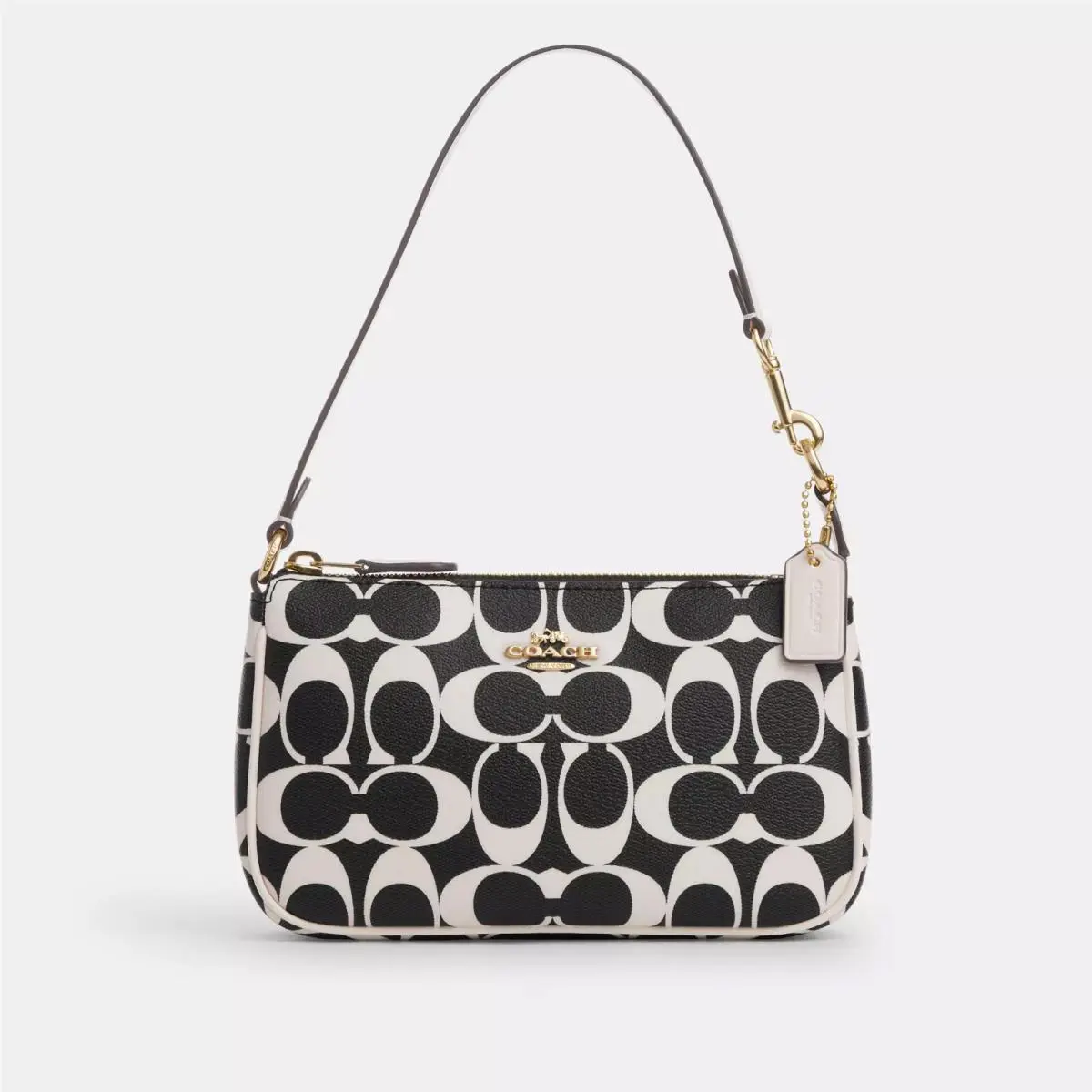 Coach Nolita 19 In Signature Canvas Black/white CP490/CP250