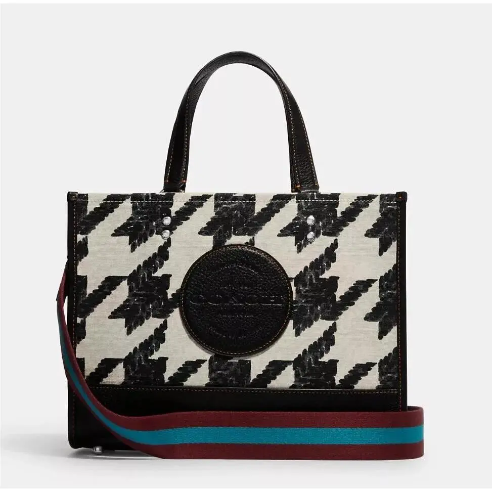 Dempsey 30 Carryall Tote In Signature Jacquard CJ622/CC873/c8448/c8201 CJ622 Silver/Cream/Black by Coach