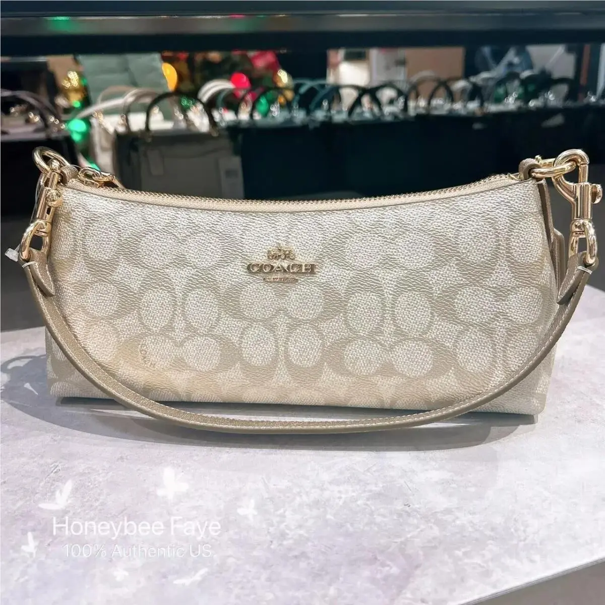 Charlotte Shoulder Bag CX579/CX810/CX580/CCL40/CCO18 CX580 Gold/Champagne Multi by Coach