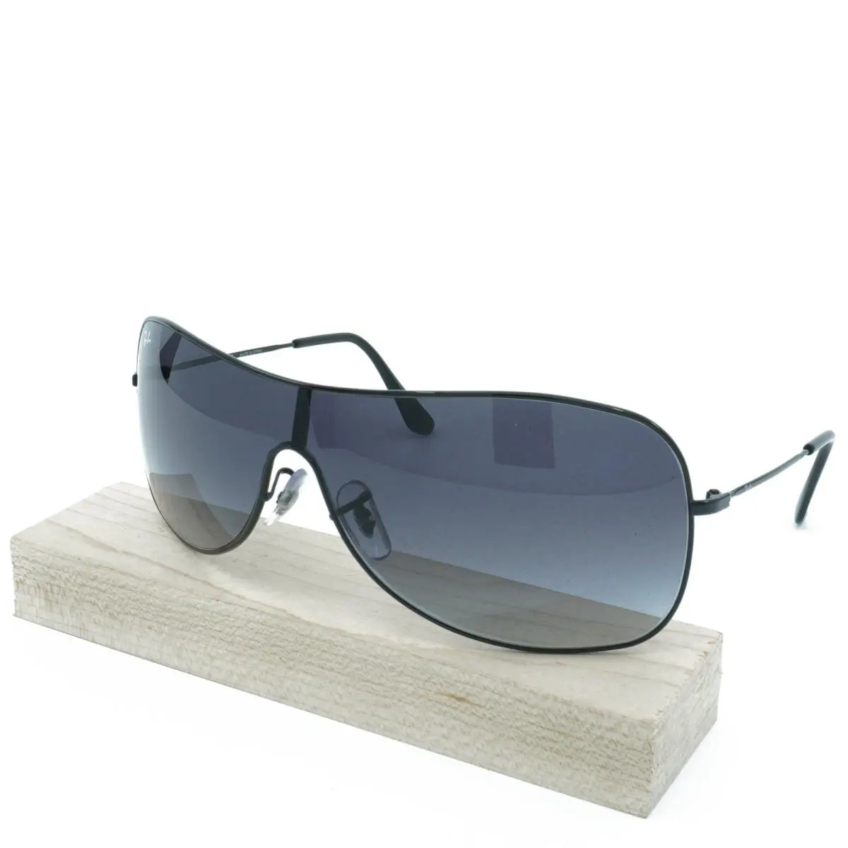 RB3211-002/8G_38 Mens Ray-ban Highstreet Shield Sunglasses - Frame: Black, Lens: Gray